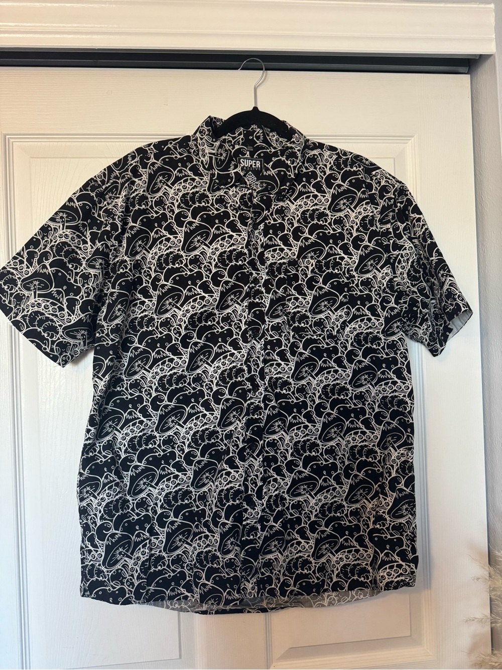 Funky Psychedelic Mushroom Men’s button up shirt